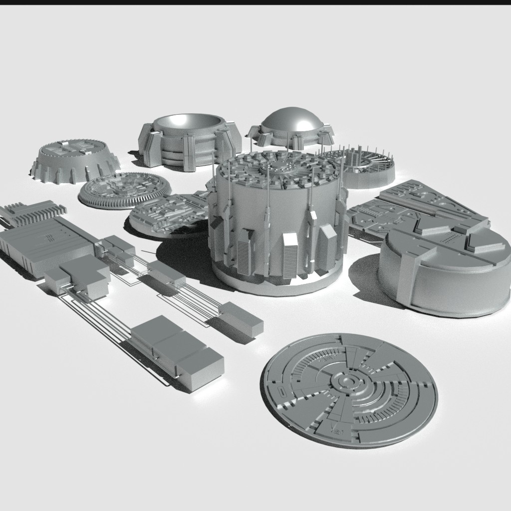Round objects for sci-fi preview image 1